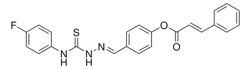 Sigma-Aldrich 4-(2-((4-FLUOROANILINO)CARBOTHIOYL)CARBOHYDRAZONOYL)PHENYL 3-PHENYLACRYLATE,AldrichCPR