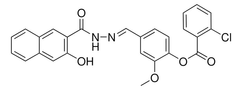 Sigma-Aldrich 4-(2-(3-HYDROXY-2-NAPHTHOYL)CARBOHYDRAZONOYL)-2-METHOXYPHENYL 2-CHLOROBENZOATE,AldrichCPR
