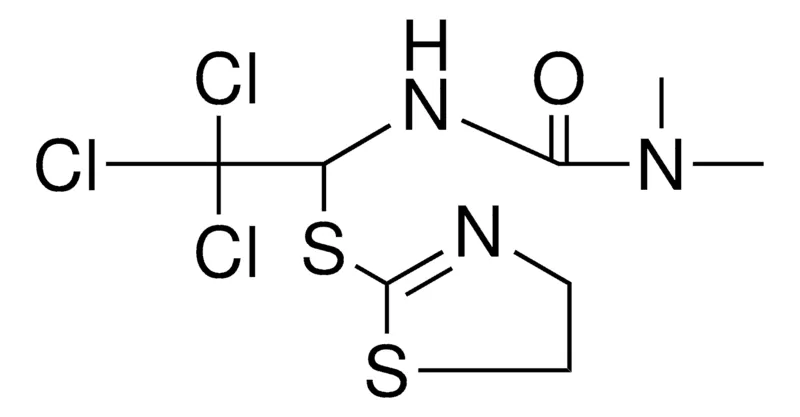 Sigma-Aldrich 1,1-DIMETHYL-3-(2,2,2-TRICHLORO-1-(4,5-DIHYDRO-THIAZOL-2-YLSULFANYL)-ETHYL)-UREA,AldrichCPR