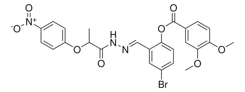 Sigma-Aldrich 4-BR-2-(2-(2-(4-NITROPHENOXY)PROPANOYL)CARBOHYDRAZONOYL)PH 3,4-DIMETHOXYBENZOATE,AldrichCPR
