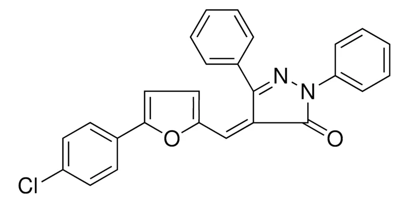 Sigma-Aldrich 4-(5-(4-CL-PHENYL)-FURAN-2-YLMETHYLENE)-2,5-DIPHENYL-2,4-DIHYDRO-PYRAZOL-3-ONE,AldrichCPR