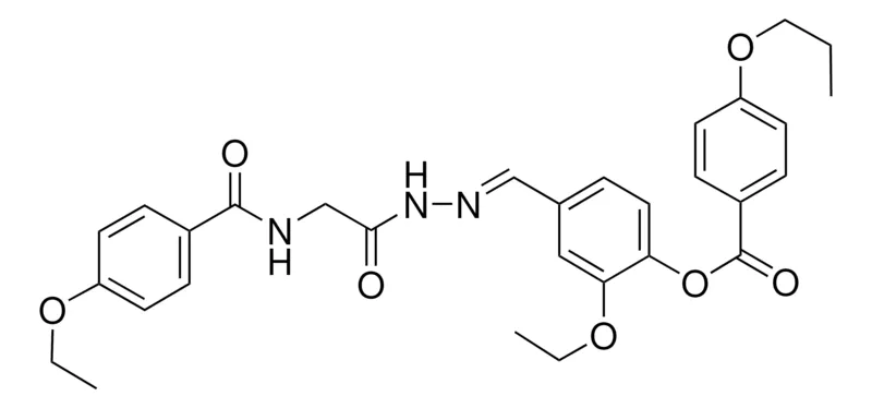 Sigma-Aldrich 2-ETHOXY-4-(2-(((4-ETHOXYBENZOYL)AMINO)AC)CARBOHYDRAZONOYL)PH 4-PROPOXYBENZOATE,AldrichCPR