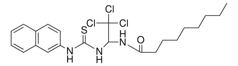 Sigma-Aldrich NONANOIC ACID (2,2,2-TRICHLORO-1-(3-NAPHTHALEN-2-YL-THIOUREIDO)-ETHYL)-AMIDE,AldrichCPR