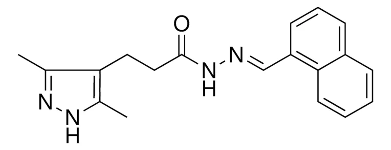 Sigma-Aldrich 3-(3,5-DI-ME-1H-PYRAZOL-4-YL)-PROPIONIC ACID NAPHTHALEN-1-YLMETHYLENE-HYDRAZIDE,AldrichCPR