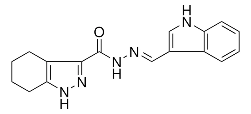Sigma-Aldrich N'-[(E)-1H-INDOL-3-YLMETHYLIDENE]-4,5,6,7-TETRAHYDRO-1H-INDAZOLE-3-CARBOHYDRAZIDE，AldrichCPR