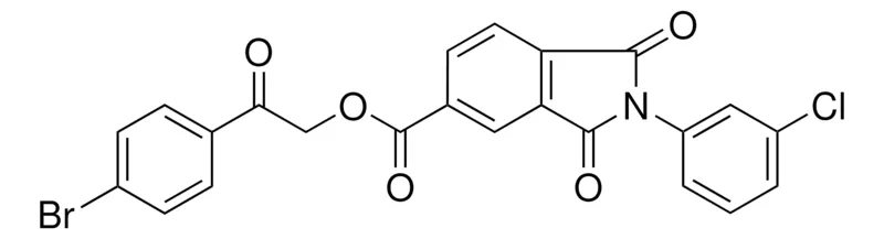 Sigma-Aldrich 2-(4-BROMOPHENYL)-2-OXOETHYL 2-(3-CHLOROPHENYL)-1,3-DIOXO-5-ISOINDOLINECARBOXYLATE,AldrichCPR