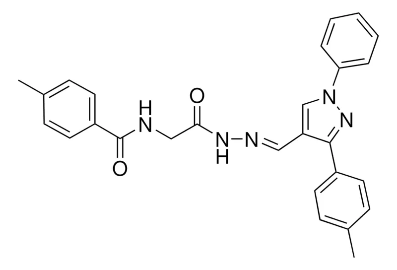 Sigma-Aldrich 4-METHYL-N-(2-(2-((3-(4-METHYLPHENYL)-1-PHENYL-1H-PYRAZOL-4-YL)METHYLENE)HYDRAZINO)-2-OXOETHYL)BENZAMIDE,AldrichCPR