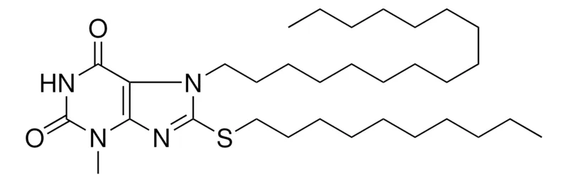 Sigma-Aldrich 8-DECYLSULFANYL-7-HEXADECYL-3-METHYL-3,7-DIHYDRO-PURINE-2,6-DIONE,AldrichCPR