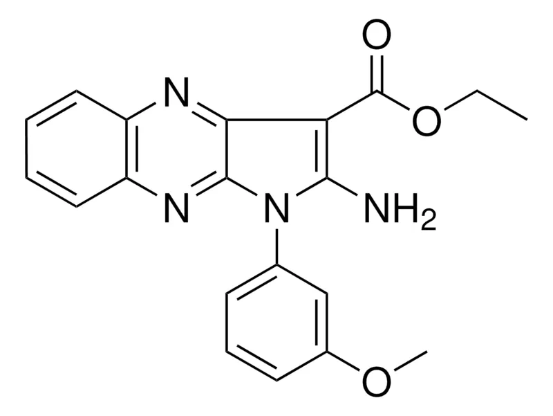 Sigma-Aldrich ETHYL 2-AMINO-1-(3-METHOXYPHENYL)-1H-PYRROLO(2,3-B)QUINOXALINE-3-CARBOXYLATE,AldrichCPR