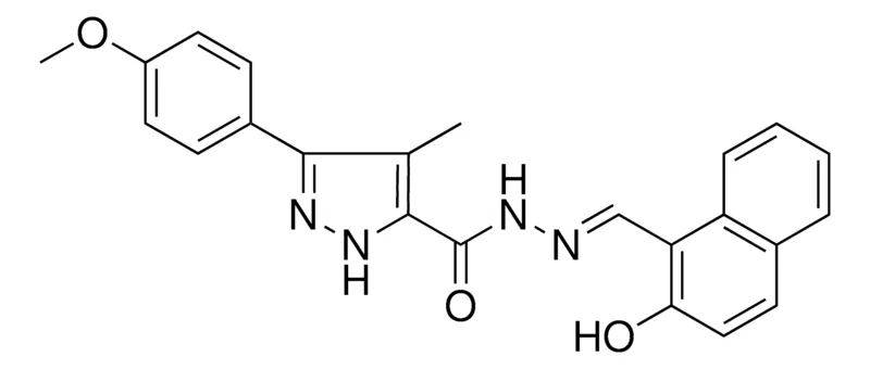 Sigma-Aldrich N'-((2-HO-1-NAPHTHYL)METHYLENE)-3-(4-MEO-PH)-4-ME-1H-PYRAZOLE-5-CARBOHYDRAZIDE,AldrichCPR