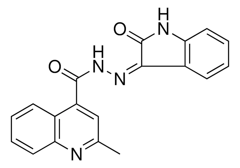 Sigma-Aldrich 2-ME-QUINOLINE-4-CARBOXYLIC ACID (2-OXO-1,2-DIHYDRO-INDOL-3-YLIDENE)-HYDRAZIDE,AldrichCPR