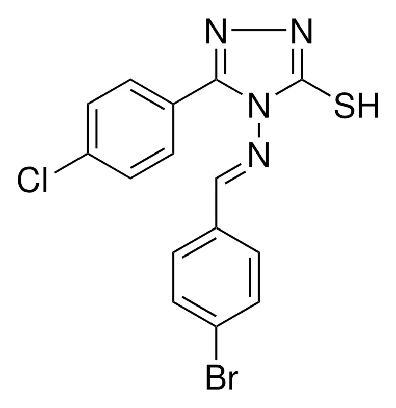 Sigma-Aldrich 4-((4-BROMO-BENZYLIDENE)-AMINO)-5-(4-CHLORO-PHENYL)-4H-(1,2,4)TRIAZOLE-3-THIOL,AldrichCPR