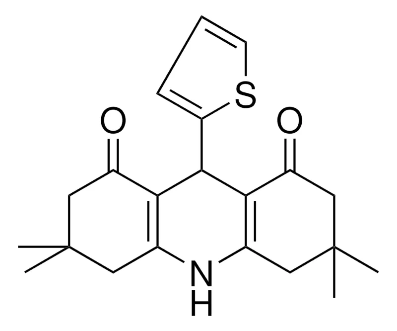 Sigma-Aldrich 3,3,6,6-TETRA-ME-9-THIOPHEN-2-YL-3,4,6,7,9,10-HEXAHYDRO-2H,5H-ACRIDINE-1,8-DIONE,AldrichCPR