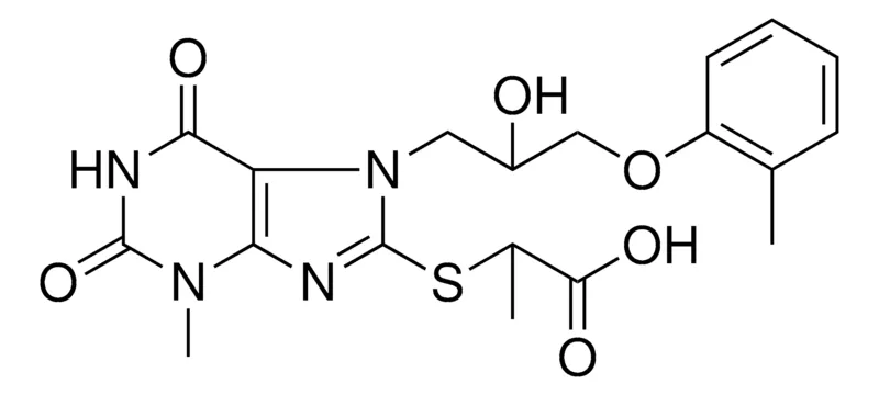 Sigma-Aldrich 2-({7-[2-HYDROXY-3-(2-METHYLPHENOXY)PROPYL]-3-METHYL-2,6-DIOXO-2,3,6,7-TETRAHYDRO-1H-PURIN-8-YL}SULFANYL)PROPANOIC ACID，AldrichCPR