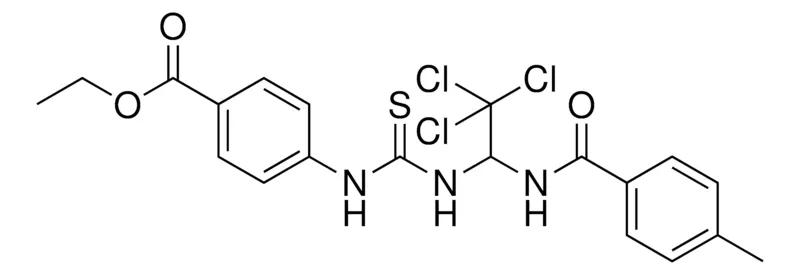 Sigma-Aldrich 4-(3-(2,2,2-TRICHLORO-1-(4-ME-BENZOYLAMINO)-ET)-THIOUREIDO)BENZOIC ACID ET ESTER,AldrichCPR