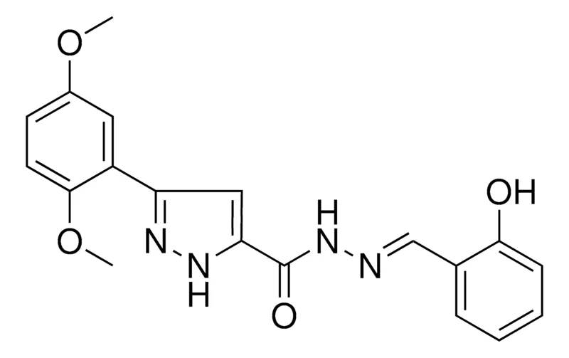Sigma-Aldrich 5-(2,5-DIMETHOXY-PH)-2H-PYRAZOLE-3-CARBOXYLIC ACID (2-HO-BENZYLIDENE)-HYDRAZIDE,AldrichCPR