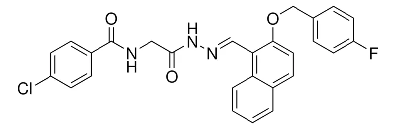 Sigma-Aldrich 4-CHLORO-N-{2-[(2E)-2-({2-[(4-FLUOROBENZYL)OXY]-1-NAPHTHYL}METHYLENE)HYDRAZINO]-2-OXOETHYL}BENZAMIDE，AldrichCPR