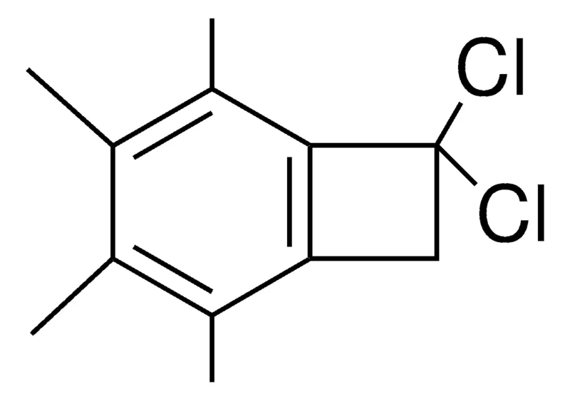 Sigma-Aldrich 7,7-DICHLORO-2,3,4,5-TETRAMETHYL-BICYCLO(4.2.0)OCTA-1(6),2,4-TRIENE,AldrichCPR