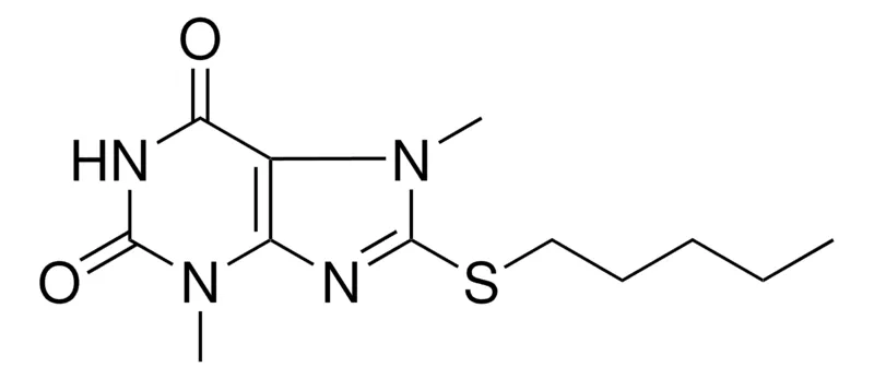Sigma-Aldrich 3,7-DIMETHYL-8-PENTYLSULFANYL-3,7-DIHYDRO-PURINE-2,6-DIONE,AldrichCPR