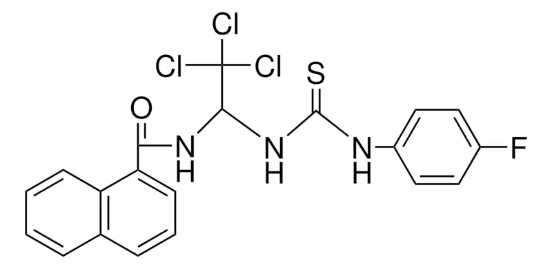 Sigma-Aldrich NAPHTHALENE-CARBOXYLIC ACID (2,2,2-TRICHLORO-1-(3-(4-F-PH)-THIOUREIDO)-ET)-AMIDE,AldrichCPR