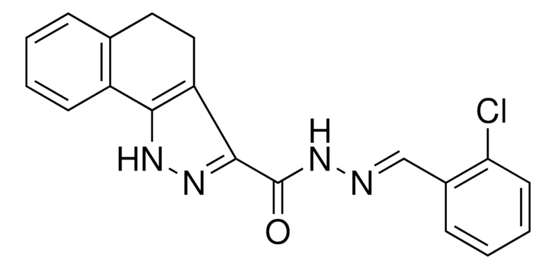 Sigma-Aldrich 4,5-DIHYDRO-1H-BENZO(G)INDAZOLE-3-CARBOXYLIC ACID (2-CL-BENZYLIDENE)-HYDRAZIDE,AldrichCPR