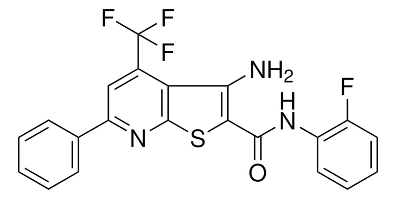 Sigma-Aldrich 3-AMINO-N-(2-F-PH)-6-PH-4-(TRIFLUOROMETHYL)THIENO(2,3-B)PYRIDINE-2-CARBOXAMIDE,AldrichCPR