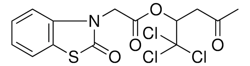 Sigma-Aldrich (2-OXO-BENZOTHIAZOL-3-YL)-ACETIC ACID 3-OXO-1-TRICHLOROMETHYL-BUTYL ESTER,AldrichCPR