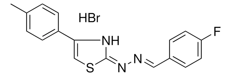 Sigma-Aldrich N-(4-F-BENZYLIDENE)-N'-(4-P-TOLYL-3H-THIAZOL-2-YLIDENE)-HYDRAZINE, HYDROBROMIDE,AldrichCPR