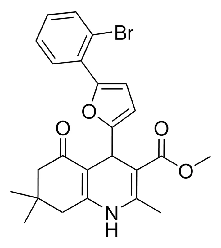 Sigma-Aldrich METHYL 4-(5-(2-BROMOPHENYL)-2-FURYL)-2,7,7-TRIMETHYL-5-OXO-1,4,5,6,7,8-HEXAHYDRO-3-QUINOLINECARBOXYLATE，AldrichCPR