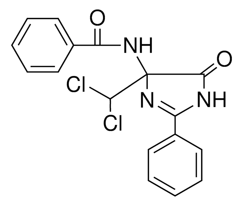 Sigma-Aldrich N-(4-DICHLOROMETHYL-5-OXO-2-PHENYL-4,5-DIHYDRO-1H-IMIDAZOL-4-YL)-BENZAMIDE,AldrichCPR