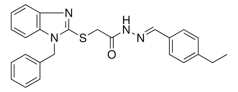 Sigma-Aldrich 2(1-BENZYL-1H-BENZOIMIDAZOL-2-YLSULFANYL)ACETIC ACID (4-ET-BENZYLIDENE)HYDRAZIDE,AldrichCPR