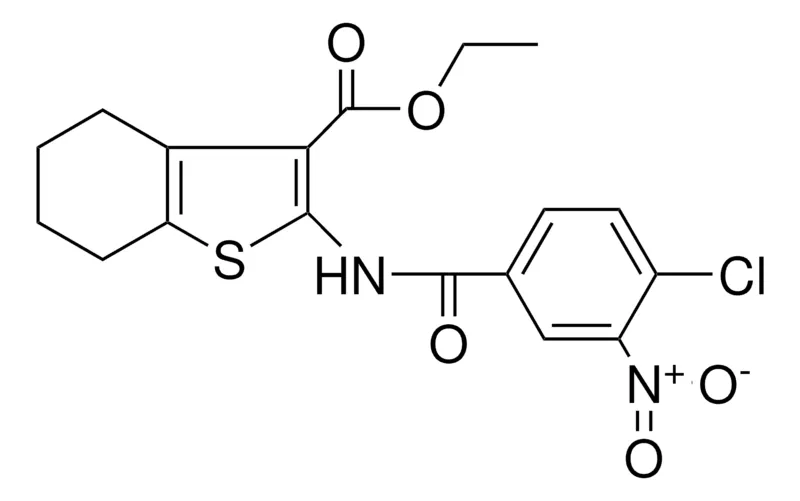 Sigma-Aldrich 2-(4-CL-3-NITRO-BENZOYLAMINO)-4H-BENZO(B)THIOPHENE-3-CARBOXYLIC ACID ET ESTER,AldrichCPR