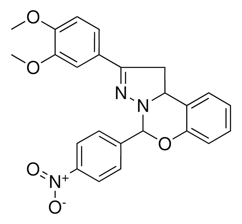 Sigma-Aldrich 2-(3,4-DI-MEO-PH)-5-(4-NITROPHENYL)-1,10B-DIHYDROPYRAZOLO(1,5-C)(1,3)BENZOXAZINE，AldrichCPR