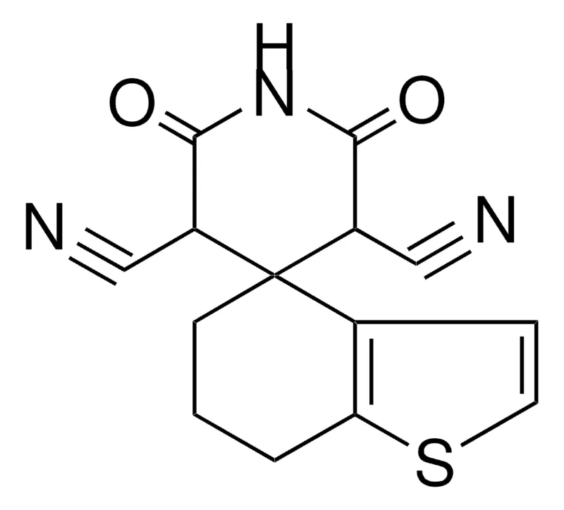 Sigma-Aldrich 3',5'-DICYANO-6,7-DIHYDROSPIRO(BENZO(B)THIOPHENE4(5H),4'-PIPERIDINE)-2',6'-DIONE,AldrichCPR