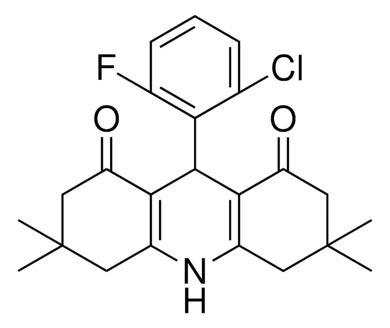 Sigma-Aldrich 9-(2-CL-6-F-PH)-3,3,6,6-TETRA-ME-3,4,6,7,9,10-HEXAHYDRO-2H,5H-ACRIDINE-1,8-DIONE,AldrichCPR