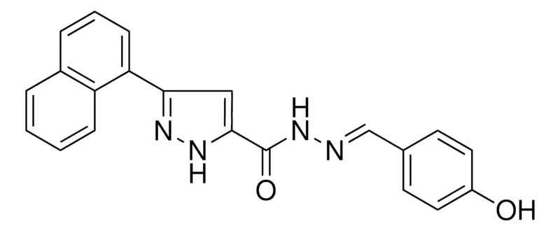Sigma-Aldrich 5-NAPHTHALEN-1-YL-2H-PYRAZOLE-3-CARBOXYLIC ACID (4-HO-BENZYLIDENE)-HYDRAZIDE,AldrichCPR