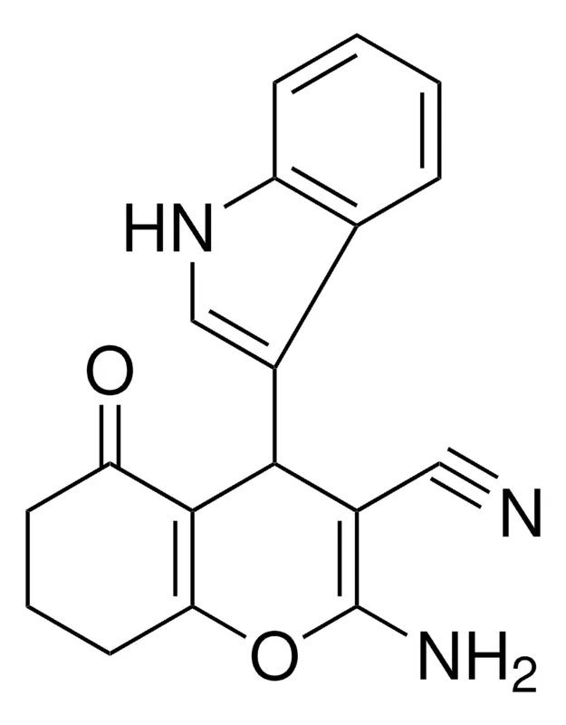 Sigma-Aldrich 2-AMINO-4-(1H-INDOL-3-YL)-5-OXO-5,6,7,8-TETRAHYDRO-4H-CHROMENE-3-CARBONITRILE,AldrichCPR