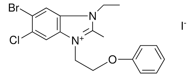 Sigma-Aldrich 5-BR-6-CL-3-ETHYL-2-METHYL-1-(2-PHENOXY-ETHYL)-3H-BENZOIMIDAZOL-1-IUM, IODIDE,AldrichCPR
