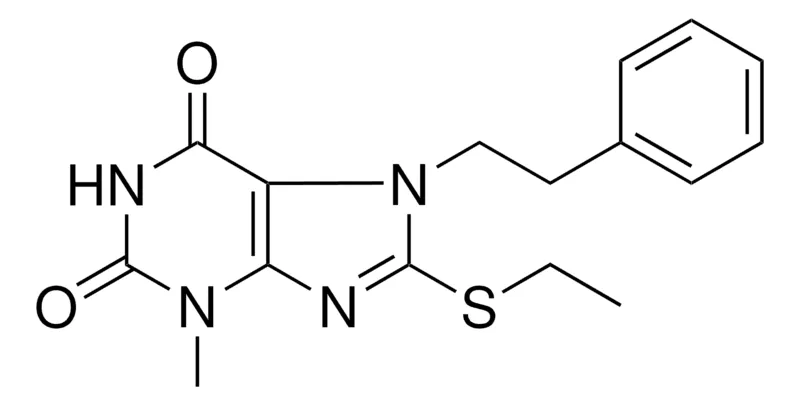 Sigma-Aldrich 8-ETHYLSULFANYL-3-METHYL-7-PHENETHYL-3,7-DIHYDRO-PURINE-2,6-DIONE,AldrichCPR