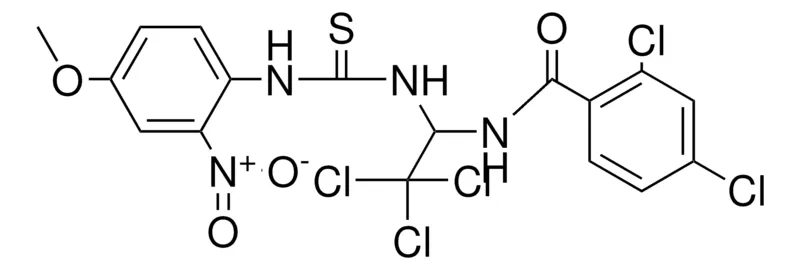 Sigma-Aldrich 2,4-DICHLORO-N-(2,2,2-TRI-CL-1-(3-(4-MEO-2-NITRO-PH)-THIOUREIDO)-ET)-BENZAMIDE,AldrichCPR