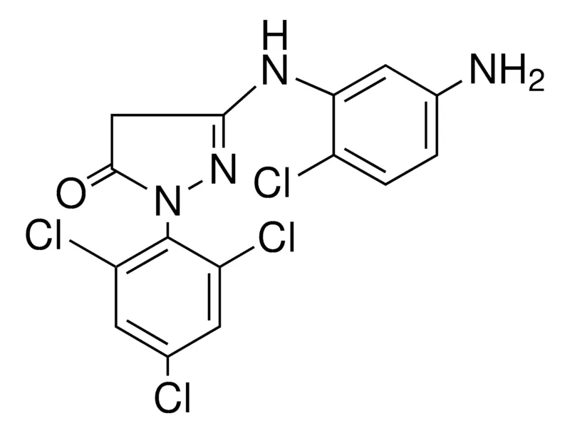 Sigma-Aldrich 5-(5-AMINO-2-CL-PHENYLAMINO)-2-(2,4,6-TRICHLORO-PH)-2,4-DIHYDRO-PYRAZOL-3-ONE,AldrichCPR