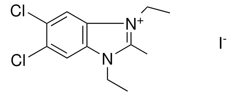 Sigma-Aldrich 5,6-DICHLORO-1,3-DIETHYL-2-METHYL-3H-BENZOIMIDAZOL-1-IUM, IODIDE,AldrichCPR