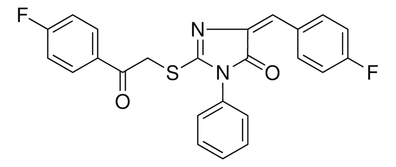 Sigma-Aldrich 5-(4-F-BENZYLIDENE)2-(2-(4-F-PH)-2-OXO-ETHYLSULFANYL)-3-PH-3,5-2H-IMIDAZOL-4-ONE,AldrichCPR