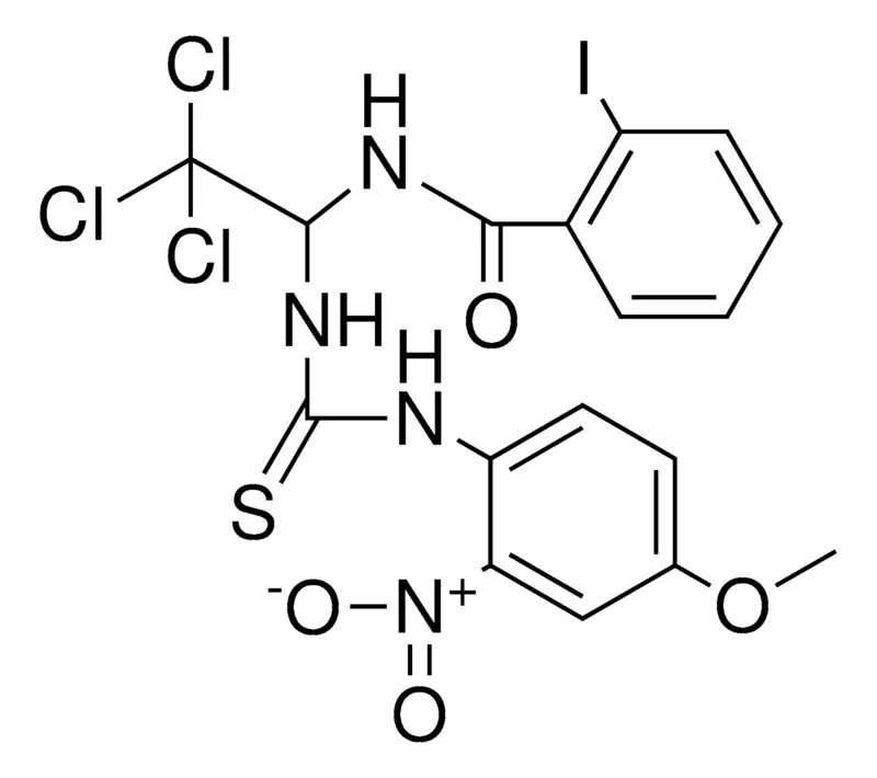 Sigma-Aldrich 2-I-N-(2,2,2-TRICHLORO-1-(3-(4-MEO-2-NITRO-PHENYL)-THIOUREIDO)-ETHYL)-BENZAMIDE,AldrichCPR
