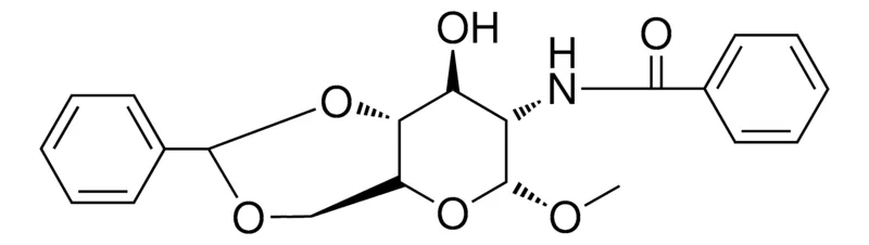 Sigma-Aldrich N-(8-HO-6-METHOXY-2-PHENYL-HEXAHYDRO-PYRANO(3,2-D)(1,3)DIOXIN-7-YL)-BENZAMIDE,AldrichCPR
