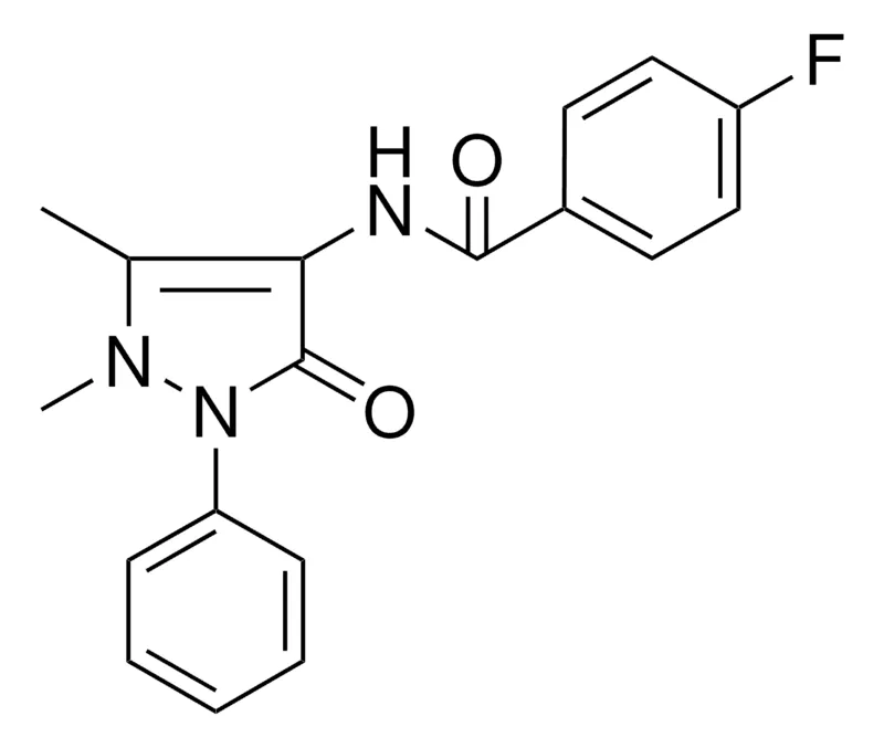 Sigma-Aldrich N-(1,5-DIMETHYL-3-OXO-2-PHENYL-2,3-DIHYDRO-1H-PYRAZOL-4-YL)-4-FLUORO-BENZAMIDE,AldrichCPR