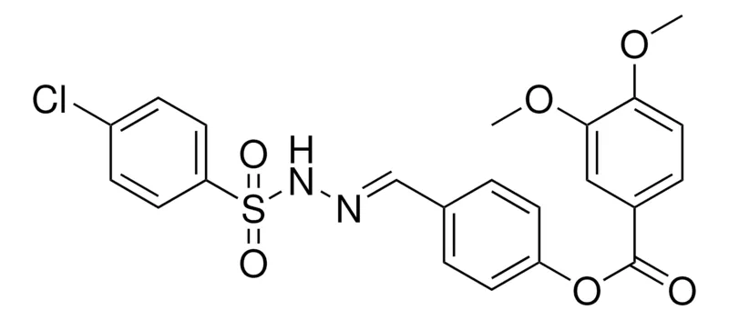 Sigma-Aldrich 4-(2-((4-CHLOROPHENYL)SULFONYL)CARBOHYDRAZONOYL)PHENYL 3,4-DIMETHOXYBENZOATE,AldrichCPR