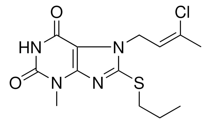 Sigma-Aldrich 7-(3-CHLORO-BUT-2-ENYL)-3-METHYL-8-PROPYLSULFANYL-3,7-DIHYDRO-PURINE-2,6-DIONE,AldrichCPR