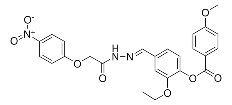 Sigma-Aldrich 2-ETHOXY-4-(2-((4-NITROPHENOXY)ACETYL)CARBOHYDRAZONOYL)PHENYL 4-METHOXYBENZOATE,AldrichCPR