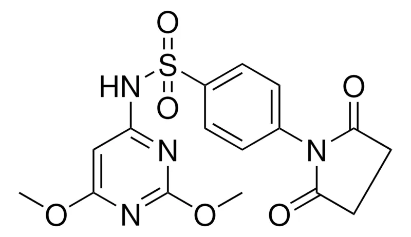 Sigma-Aldrich N-(2,6-DIMETHOXY-4-PYRIMIDINYL)-4-(2,5-DIOXO-1-PYRROLIDINYL)BENZENESULFONAMIDE,AldrichCPR